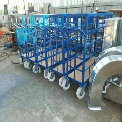 Mild Steel Material Handling Box Trolley