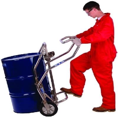 SS 3 Wheel Drum Trolley