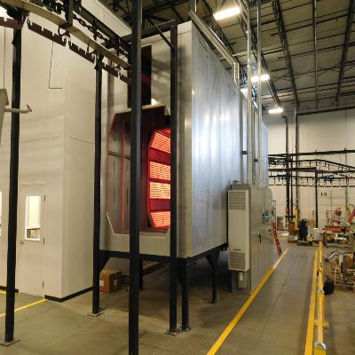 POWDER COATING SYSTEM WITH OVEN