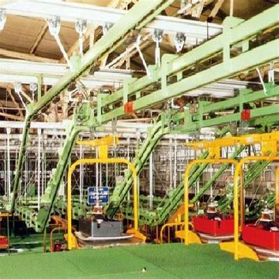 Monorail type conveying systems with job hangers