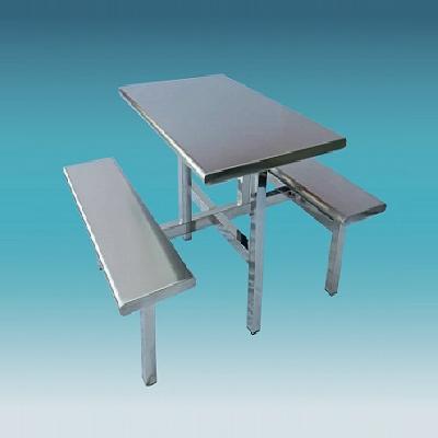4 Seater Stainless Steel Canteen Table