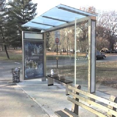Stainless Steel Bus Stop Shelter