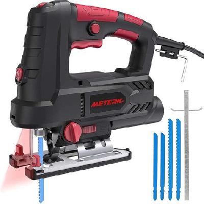 iBELL Professional Jig Saw With 3 Pcs Quality Blades, Carrying Case, 84 Inches Cord, Bevel Cutting