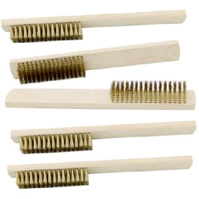 Brass Wire Brush Wooden Handle