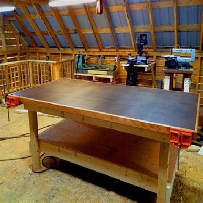 Working Table With Wooden Board