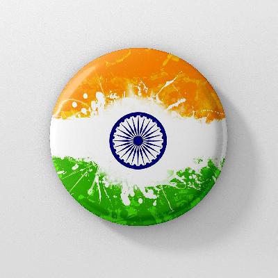 Independace Day Printed Pin Badges