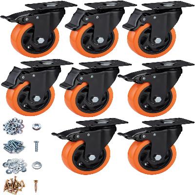 Swivel Castor Trolley Wheel with Brakes
