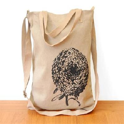 Cotton With Canvas Straps Tote Bag