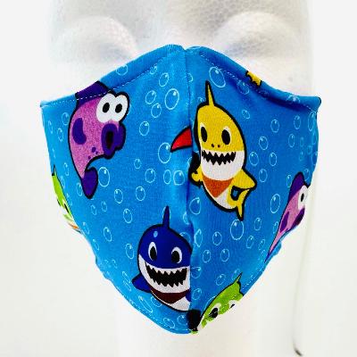 Shark Cotton Face Mask Stripe Design