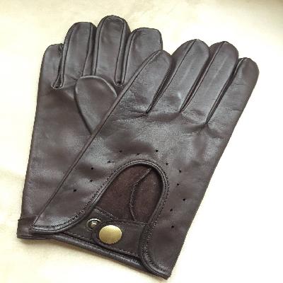 Chrome Leather Driving Glove