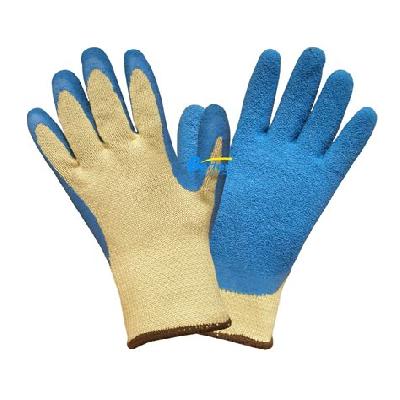 Para Aramid Knitted Gloves with Crinkled Latex Glove