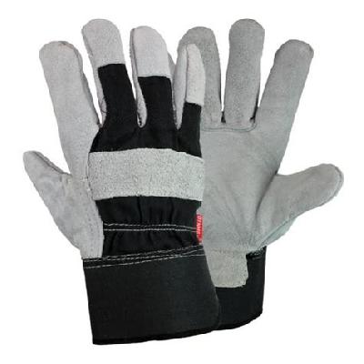 Split Buffing Leather with Cotton Canvas Glove