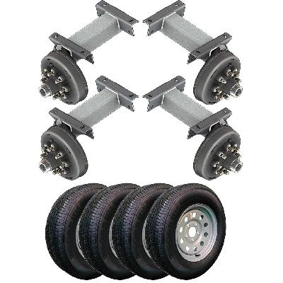 Front and Rear- Dummy Trailer Axle Assy And Spares