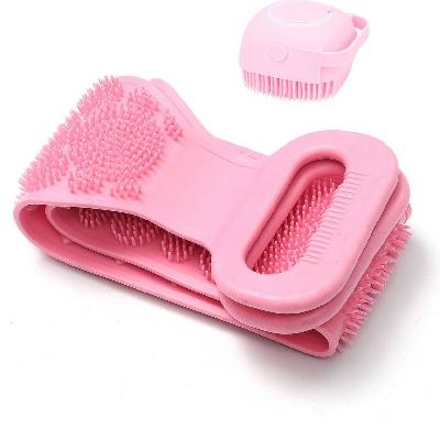 Silicon soft bath body brush with shampoo dispenser