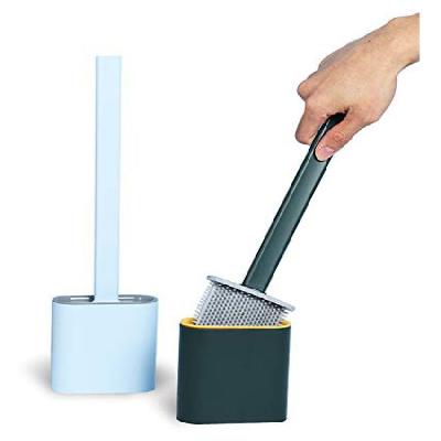 Silicone Toilet Brush With Holder Stand