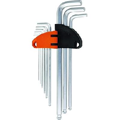 GRZ Hex Keys 7 Piece Set Long, Ball End, Metric 2.5mm 10mm, S2 Steel (36101)