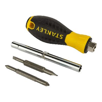 Stanley STHT68012-8 6 Way Screwdriver Set, Quick Change (Yellow and Black)