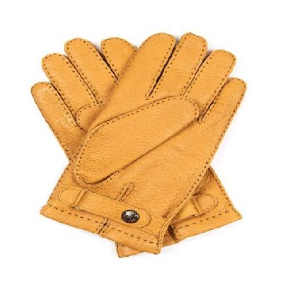 Yellow Leather Hand Gloves