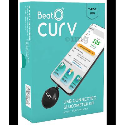 BeatO CURV Glucometer Kit with 50 Strips 