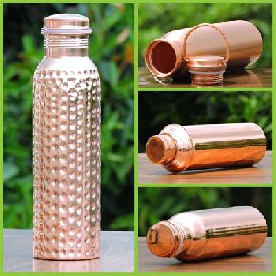 Copper Water Bottle With Glass