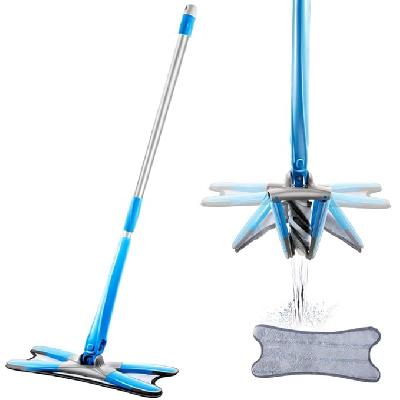 X Mop Easy Self-Wringing Microfiber Flat Floor X Shape Mop