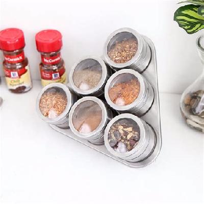6pcs Magnetic Spice Jars