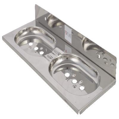 STEEL DOUBLE  ROUND SOAP HOLDER