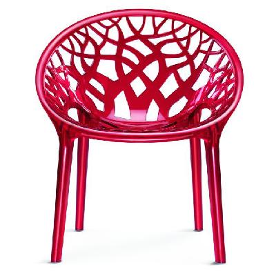 Red Plastic Chair Nilkamal Crystal, For Outdoor