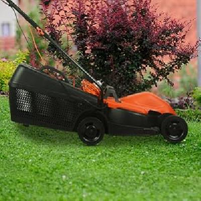 BLACK DECKER Electric 1200-Watt 14 Inch Winged Blade 35L Grassbox Lawn Mower BEMW451BH