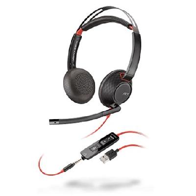 Plantronics Blackwire 5220 USB-A Headset, On-Ear Mono Headset, Wired