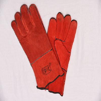 Red Leather Hand Gloves