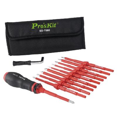 Proskit Sd-T636, 12pcs Torque Screwdriver Set12-Bits