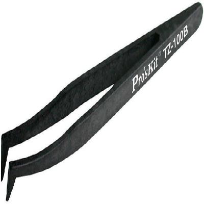 Proskit TZ-100B,ESD Conductive Tweezer (Curved Fine Tips) 120mm