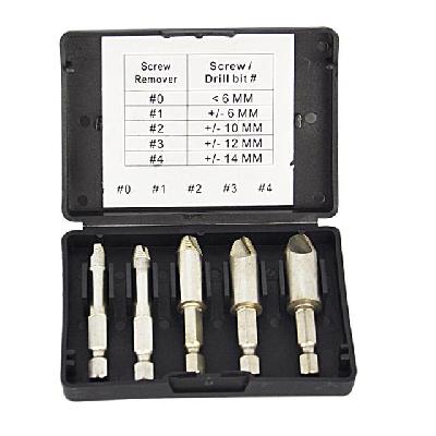 5pc. Broken Screw Extractor Set
