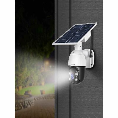 Solar Wifi Ptz Dome Camera With Panel