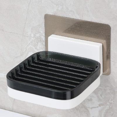 Mechdel Abs Plastic Adhesive Waterproof Kitchen Bathroom Soap Dish Holder Sticker
