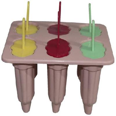 Mechdel Plastic Reusable Ice Candy Maker Kulfi Maker Moulds 6pcs Mould