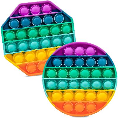 Pop It Fidget Toys,Push Pop Bubble Fidget Sensory Toy, Silicone Stress Relief Toy