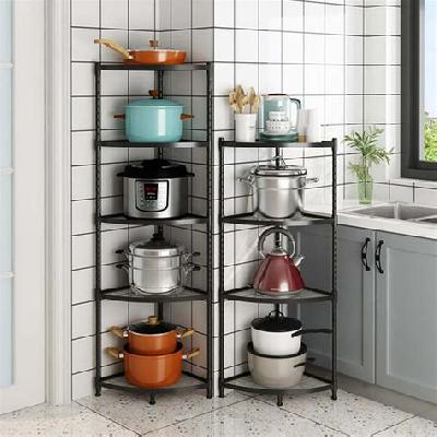 Multipurpose Kitchen Bathroom Corner Shelf Rack Corner Caddy With Sticke
