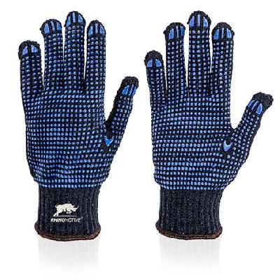 Blue Dotted Gloves