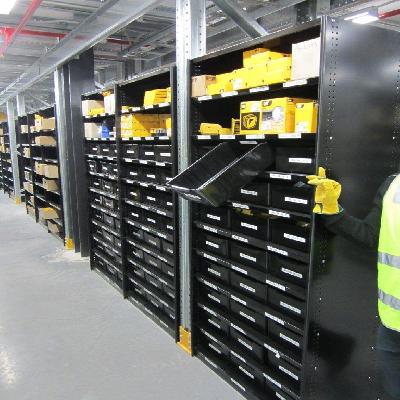 Shelving System with ESD Safe Panda Bins