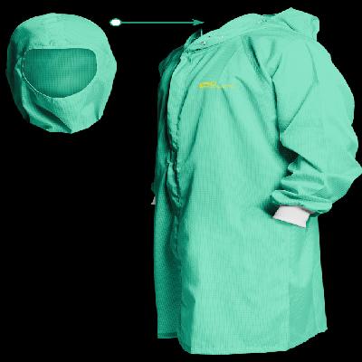 ESD Antistatic Green Apron - Cleanroom Lab Coat