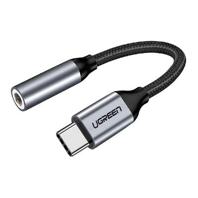 USB Type-C to 3.5mm Coiled Stereo Audio Cable