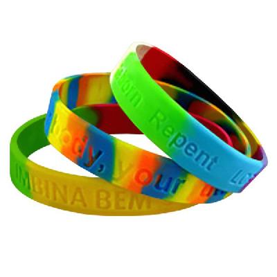 Rubber Mulicolur Wrist Band