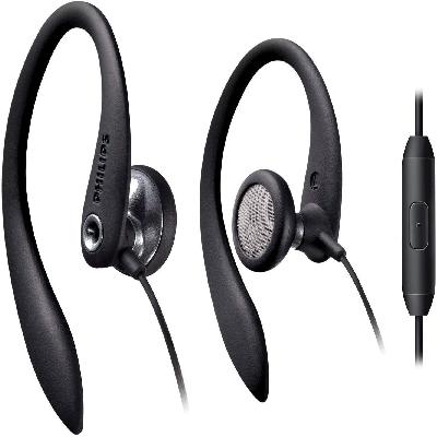 Clip on Sports Headphones Flexible Earhook