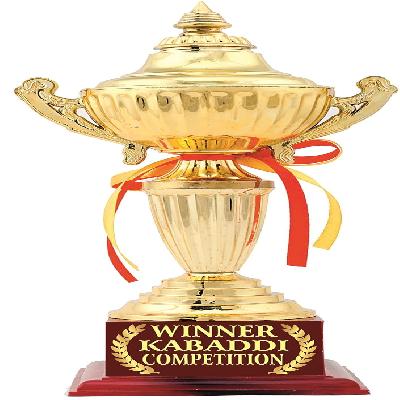 Minura Metal Sports Kabaddi Gold Plated Cup Trophy Sports Trophy