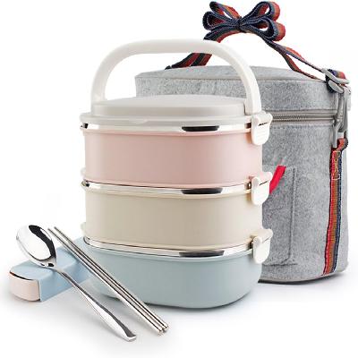 Minura Premium SS Lunch Box With 3 SS Containers And Spoon 