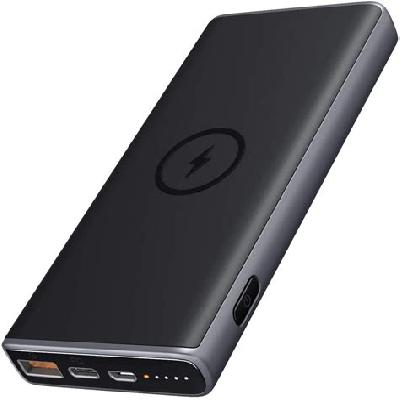 Minura Wireless Power Bank with Mobile Holder -White MGQIPBS10000