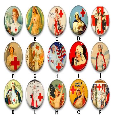 Red Cross Coaster Set of 6 Pcs