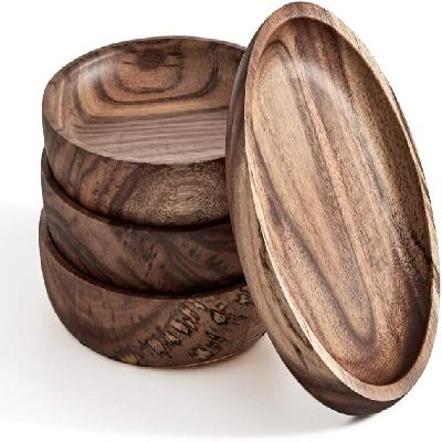 Wood Mica Tea Coaster Set of 4 Pcs